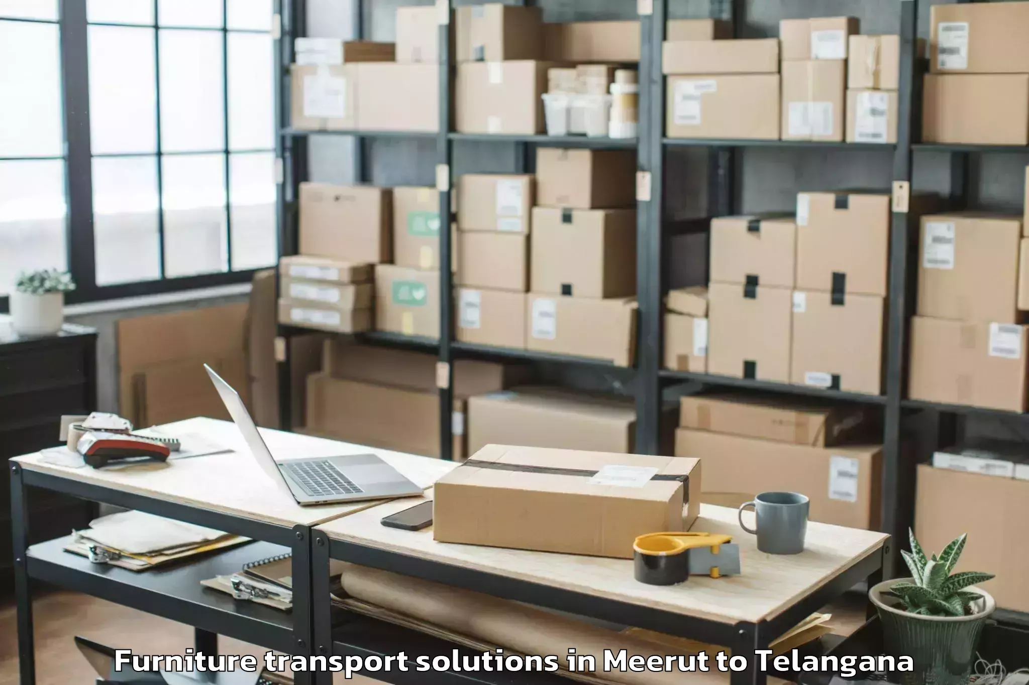 Quality Meerut to Kagaznagar Furniture Transport Solutions